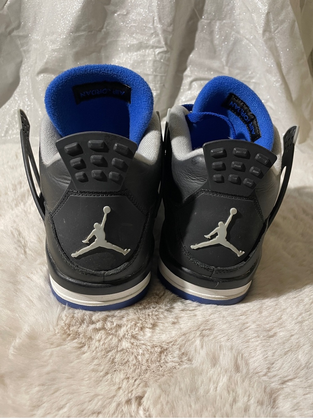 Air Jordan 4 Retro LS Oreo Blue Size 10 Men’s Sneakers With Original Box - Picture 4 of 7